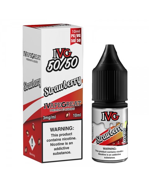IVG 50:50: Strawberry E-Liquid - 10ml