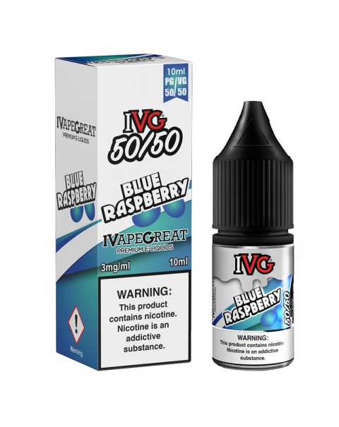 IVG 50:50: Blue Raspberry E-Liquid 10ml ( Dated 31.03.21 )