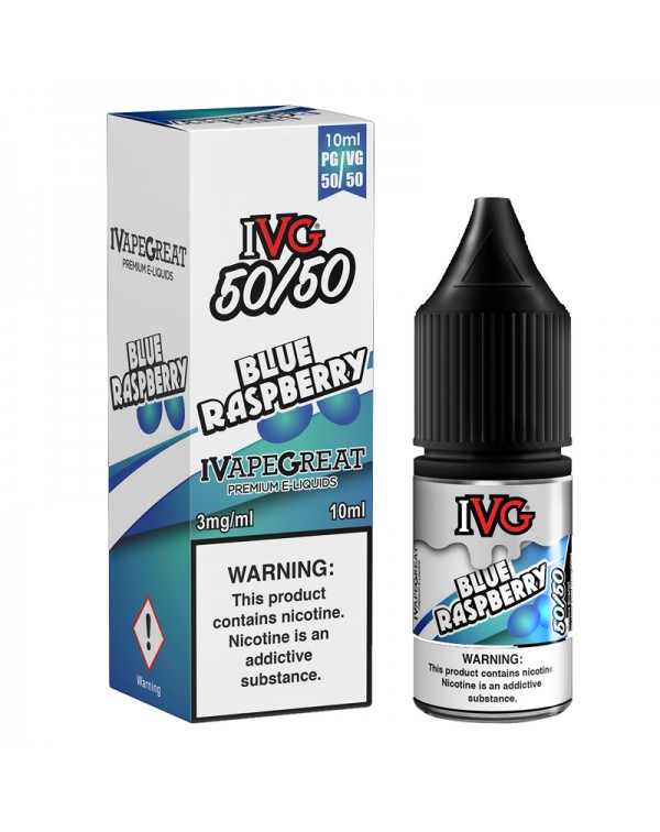 IVG 50:50: Blue Raspberry E-Liquid 10ml ( Dated 31...