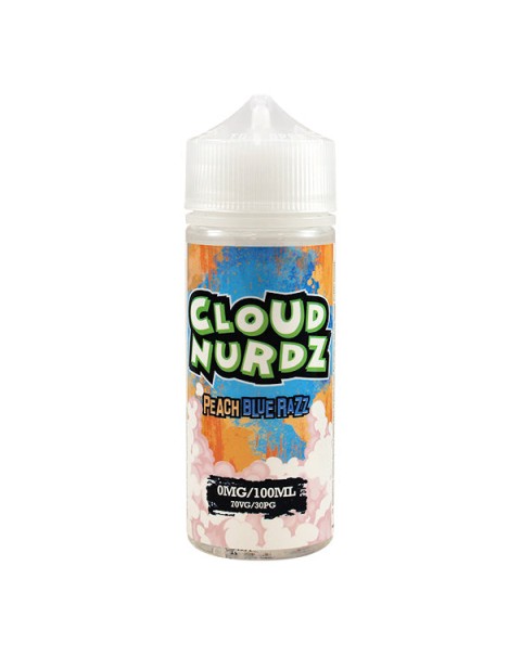 Cloud Nurdz Peach Blue Razz 100ml Short Fill