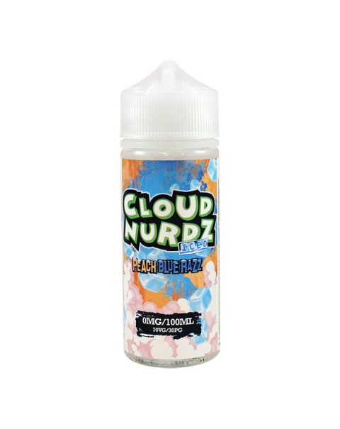 Cloud Nurdz Peach Blue Razz Iced 100ml Short Fill