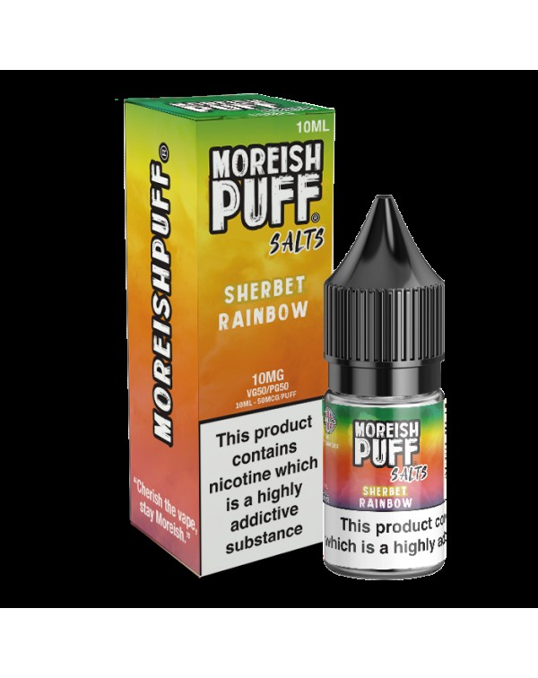 Moreish Puff Salts Rainbow Sherbet 10ml Nic Salt