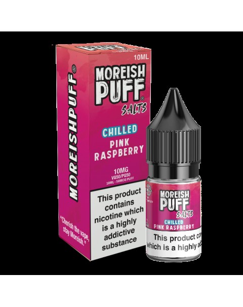 Moreish Puff Salts Pink Raspberry Chilled 10ml Nic Salt