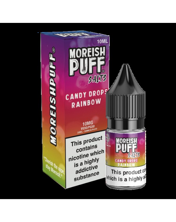 Moreish Puff Salts Rainbow Candy Drops 10ml Nic Sa...