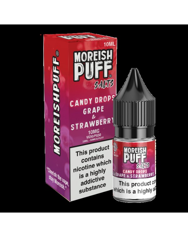 Moreish Puff Salts Grape & Strawberry Candy Dr...