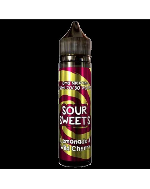 Cornish Liquids Sour Sweets: Lemonade and Wild Cherry E-liquid 50ml Short Fill