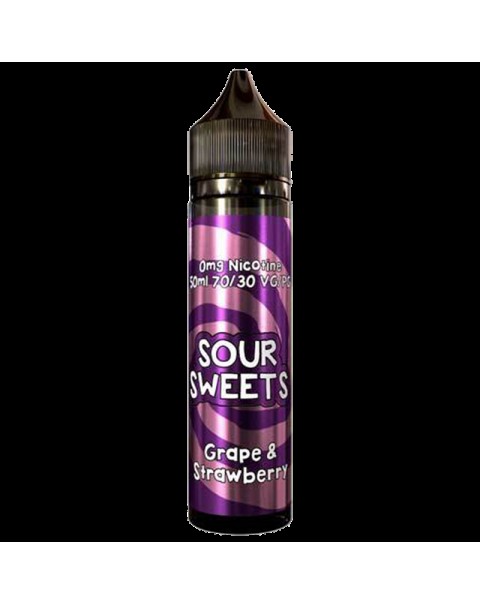 Cornish Liquids Sour Sweets: Grape and Strawberry E-liquid 50ml Short Fill