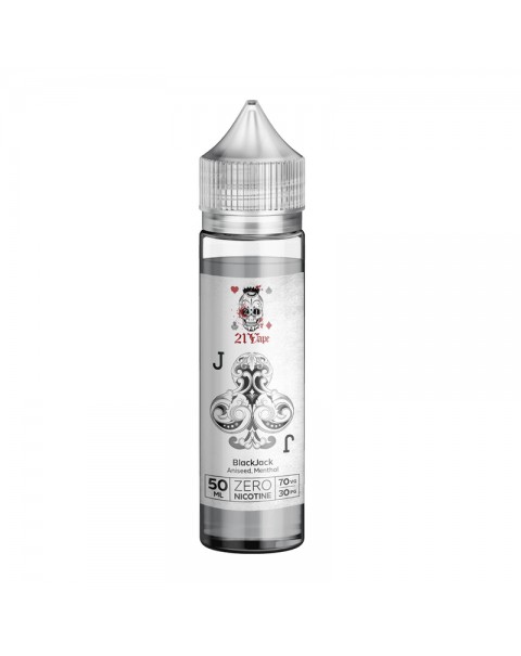 21 Vape Blackjack Aniseed Menthol 50ml Short Fill