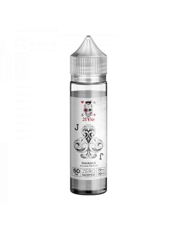 21 Vape Blackjack Aniseed Menthol 50ml Short Fill