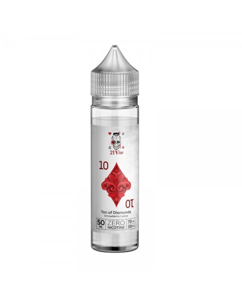 21 Vape Ten of Diamonds Strawberry Laces 50ml Short Fill