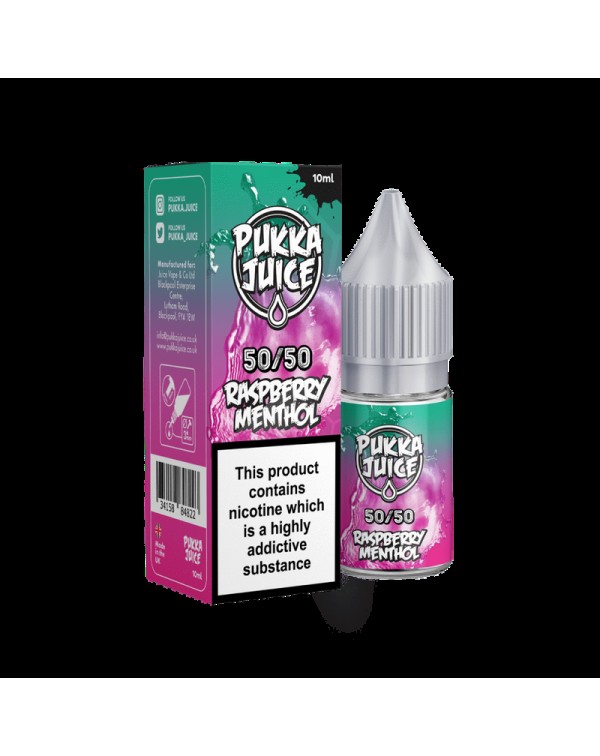 Raspberry Menthol E-Liquid by Pukka Juice 10ml