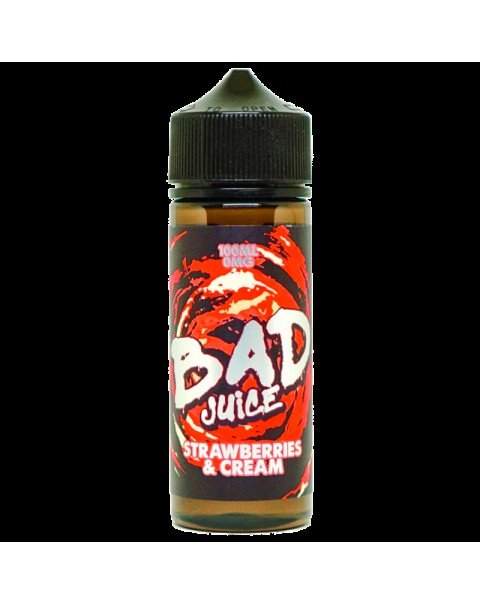 Bad Juice Strawberries & Cream 0mg 100ml Short Fill E-Liquid