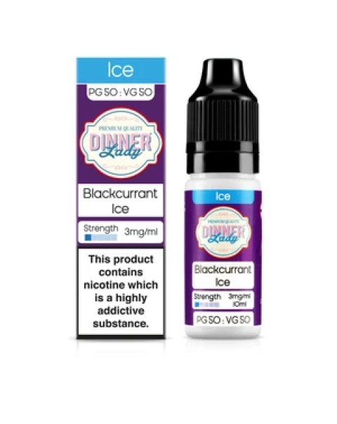 Dinner Lady Ice 50/50: Blackcurrant Ice 10ml E-Liquid