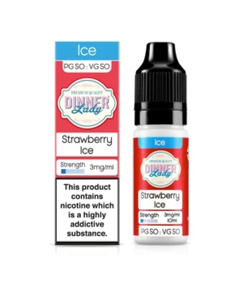 Dinner Lady Ice 50/50: Strawberry Ice 10ml E-Liquid