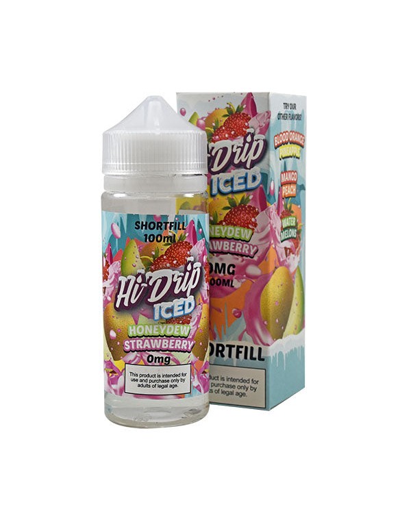 Hi Drip Iced Honeydew Strawberry 0mg 100ml Short F...