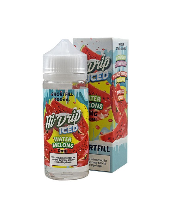 Hi Drip Iced Water Melons 0mg 100ml Short Fill E-L...