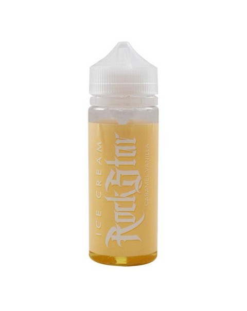 Rockstar Vape Ice Cream Caramel Vanilla 0mg 100ml Short Fill E-Liquid