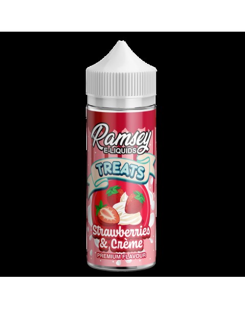 Ramsey E-Liquids Treats Strawberries Cream 0mg 100ml Short Fill E-Liquid