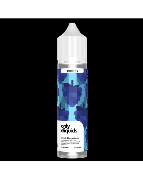 Only E-Liquids Drinks: Blue Raspberry 0mg 50ml Short Fill E-Liquid