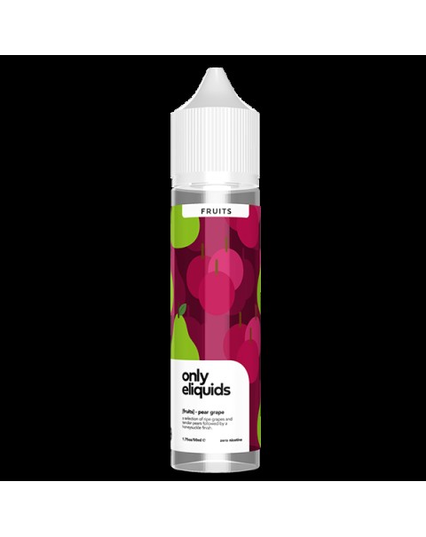 Only E-Liquids Fruits: Pear Grape 0mg 50ml Short Fill E-Liquid