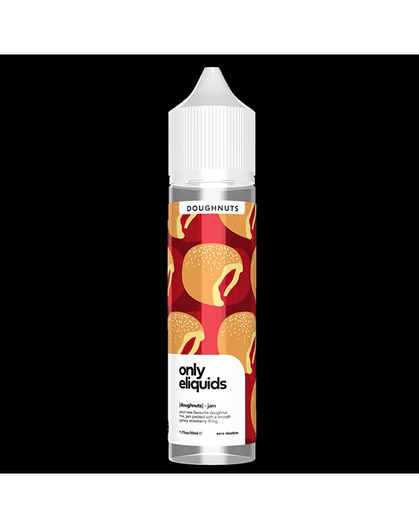 Only E-Liquids Doughnuts: Jam 0mg 50ml Short Fill ...