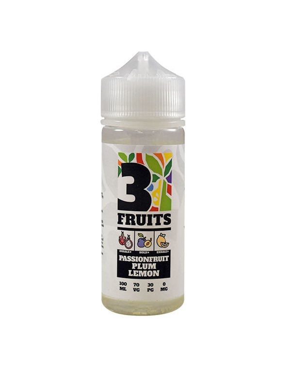 3 Fruits Passionfruit Plum Lemon 0mg 100ml Short F...