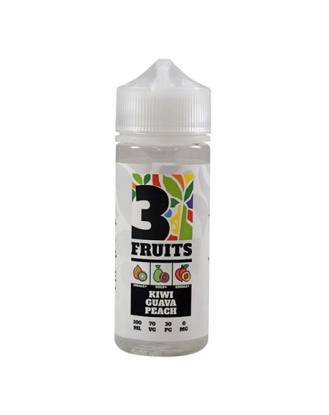 3 Fruits Kiwi Guava Peach 0mg 100ml Short Fill E-Liquid