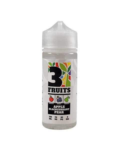 3 Fruits Apple Blackcurrant Pear 0mg 100ml Short Fill E-Liquid