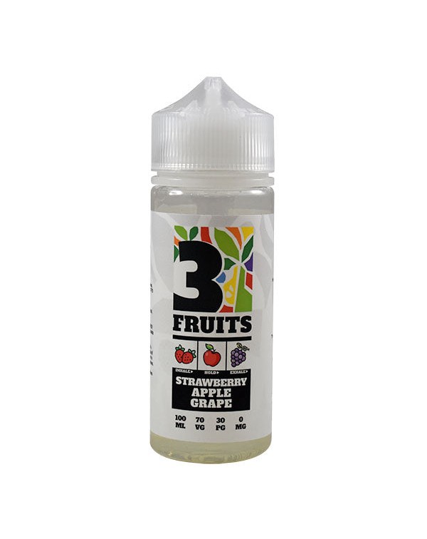 3 Fruits Strawberry Apple Grape 0mg 100ml Short Fi...