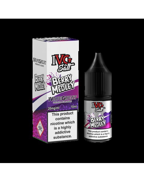 IVG Salt Berry Medley 10ml TPD Compliant E-liquid (Juicy Range)