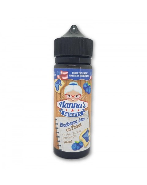 Nanna's Secret Blueberry Jam on Toast E-liquid 50ml Short Fill