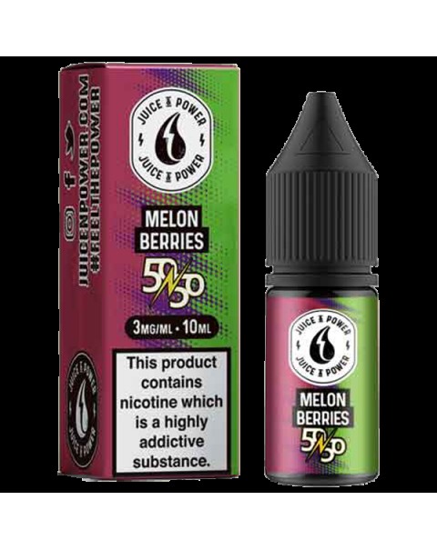 Juice N' Power 50:50 Melon Berries 10ml E-Liquid