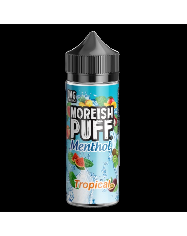 Moreish Puff Menthol Tropical 0mg 100ml Short Fill...