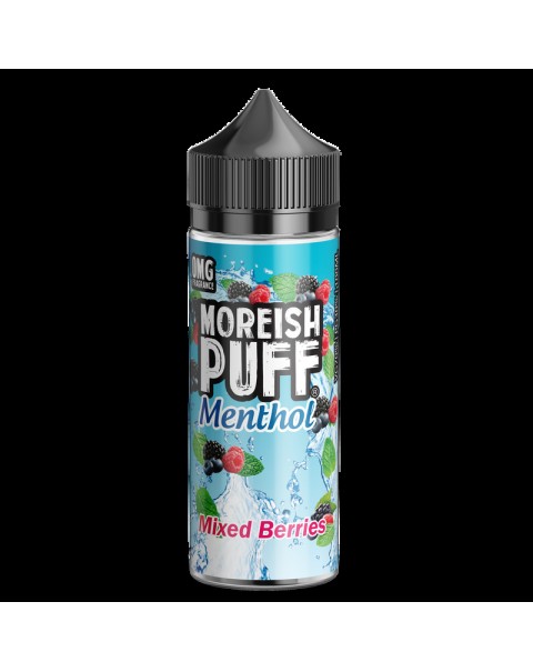 Moreish Puff Menthol Mixed Berries 0mg 100ml Short Fill E-Liquid