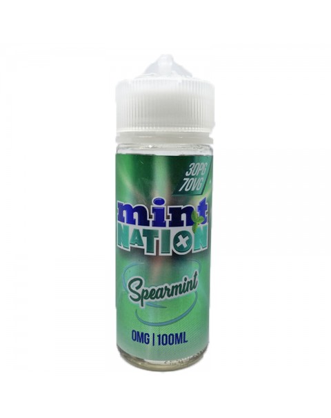 Spearmint By Mint Nation E-Liquid 0mg Shortfill 100ml