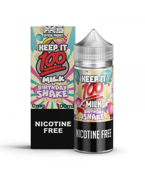 Keep It 100 Milk Birthday Shake E-Liquid 100ml Short Fill