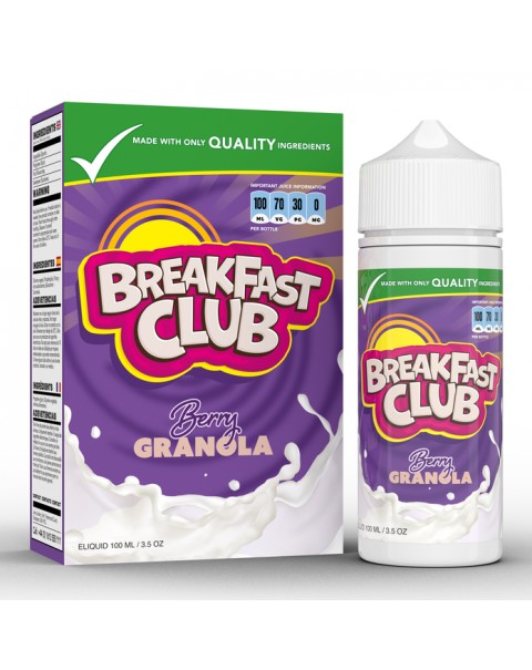 Breakfast Club Berry Granola 0mg 100ml Short Fill E-Liquid