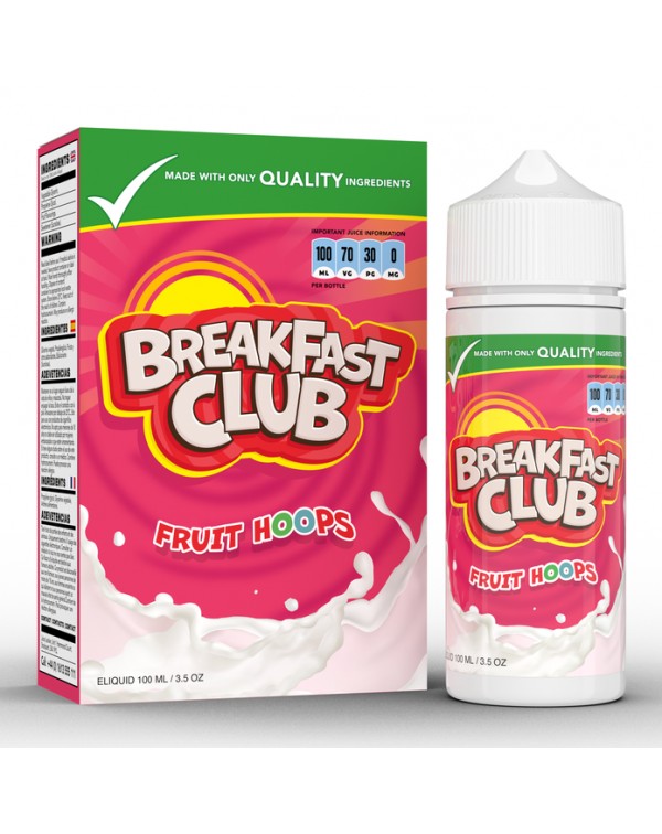 Breakfast Club Fruit Hoops 0mg 100ml Short Fill E-...