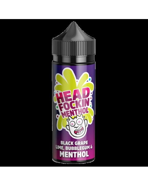 Head Focking Menthol: Black Grape Lime Bubblegum 0mg 100ml Short Fill E-Liquid