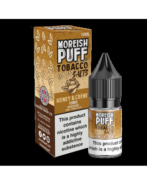 Moreish Puff Salts Honey and Cream Tobacco 10ml Nic Salt