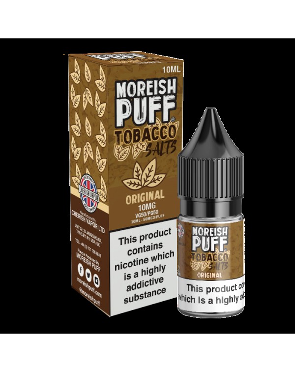 Moreish Puff Salts Original Tobacco 10ml Nic Salt