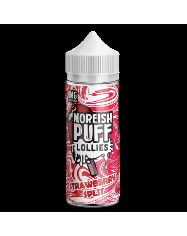 Moreish Puff Lollies Strawberry Split 0mg 100ml Sh...