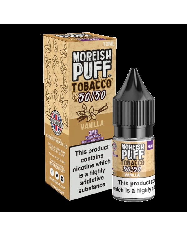 Moreish Puff Tobacco 50/50: Vanilla Tobacco 10ml E...