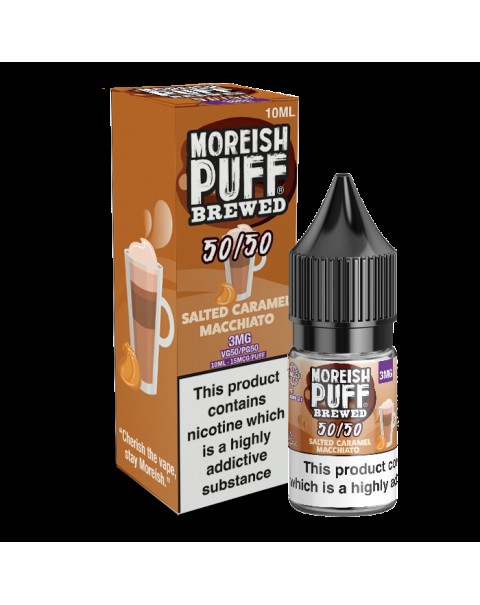 Moreish Puff Brewed 50/50: Salted Caramel Macchiato 10ml E-Liquid