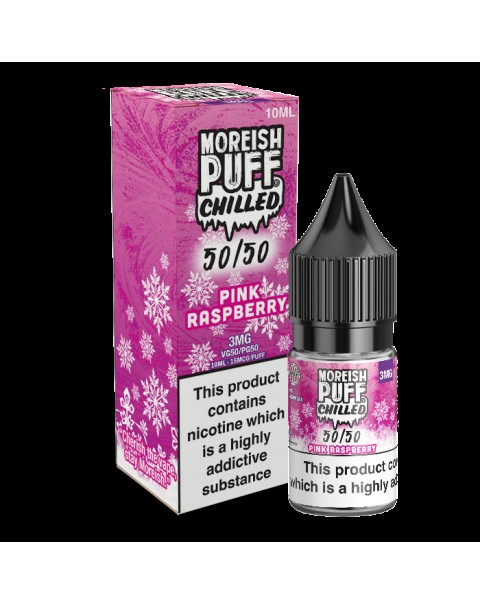 Moreish Puff Chilled 50/50: Pink Raspberry Chilled 10ml E-Liquid