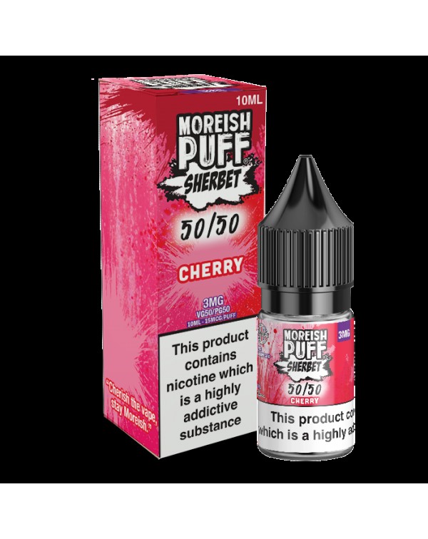 Moreish Puff Sherbet 50/50: Cherry Sherbet 10ml E-...