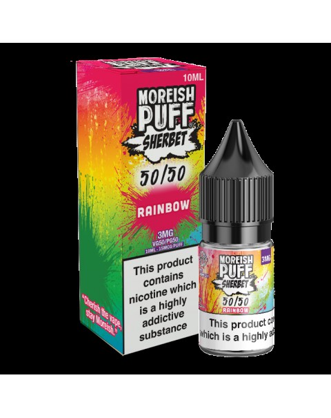 Moreish Puff Sherbet 50/50: Rainbow Sherbet 10ml E-Liquid