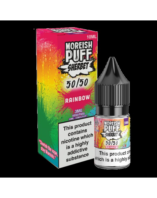 Moreish Puff Sherbet 50/50: Rainbow Sherbet 10ml E...