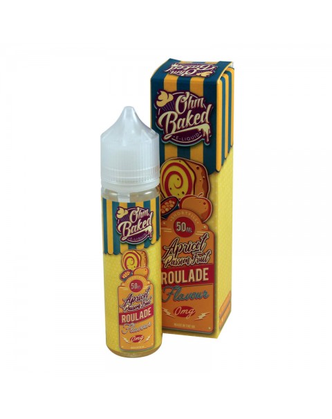 Double Drip Ohm Baked: Apricot Passion Fruit Roulade E-Liquid 50ml Short Fill