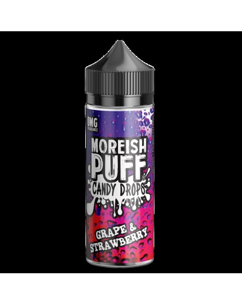 Moreish Puff Candy Drops Grape & Strawberry 0mg 100ml Short Fill E-Liquid